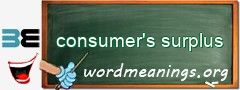 WordMeaning blackboard for consumer's surplus